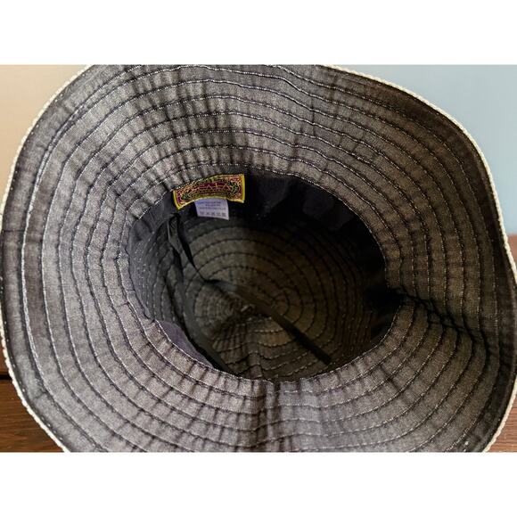 SCALA Gray/White Striped Floppy Summer Hat sz OS - Picture 8 of 9